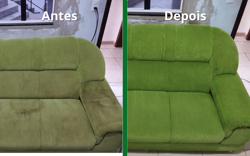 sofá verde